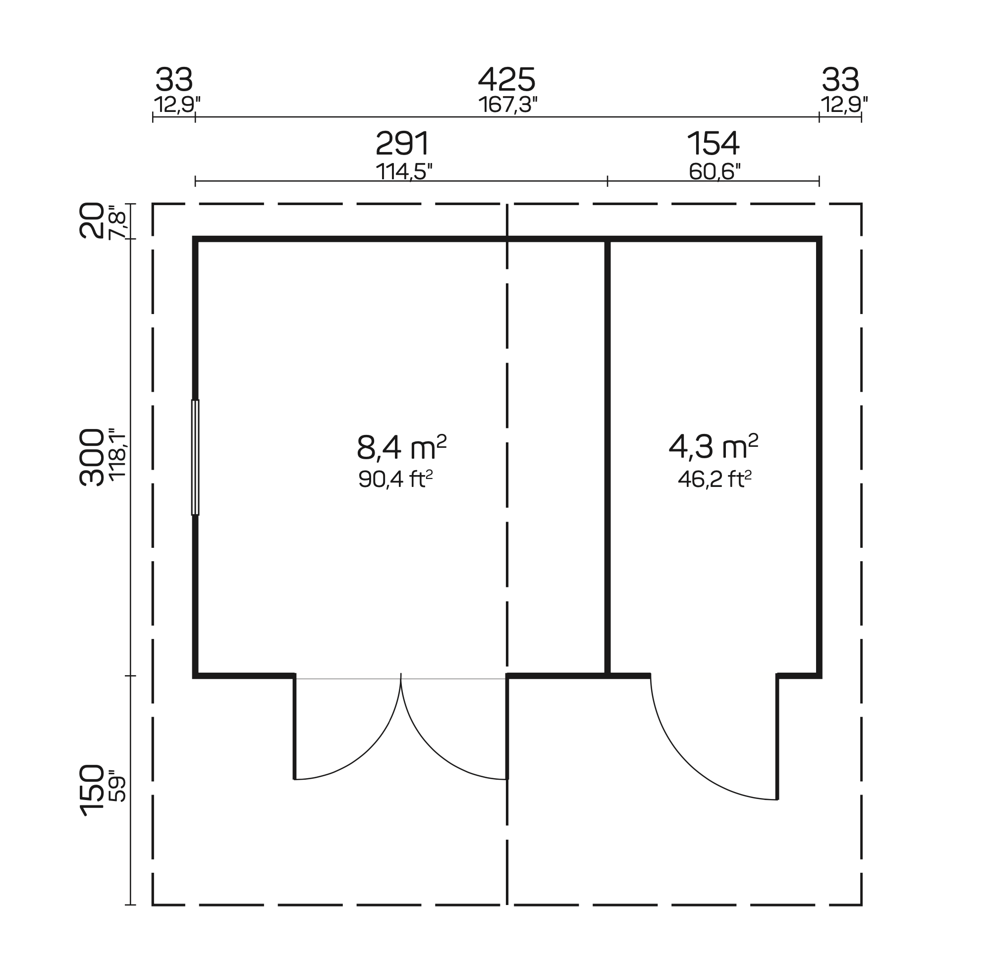 PEDRO C Log Cabin | 4.5x3.2m