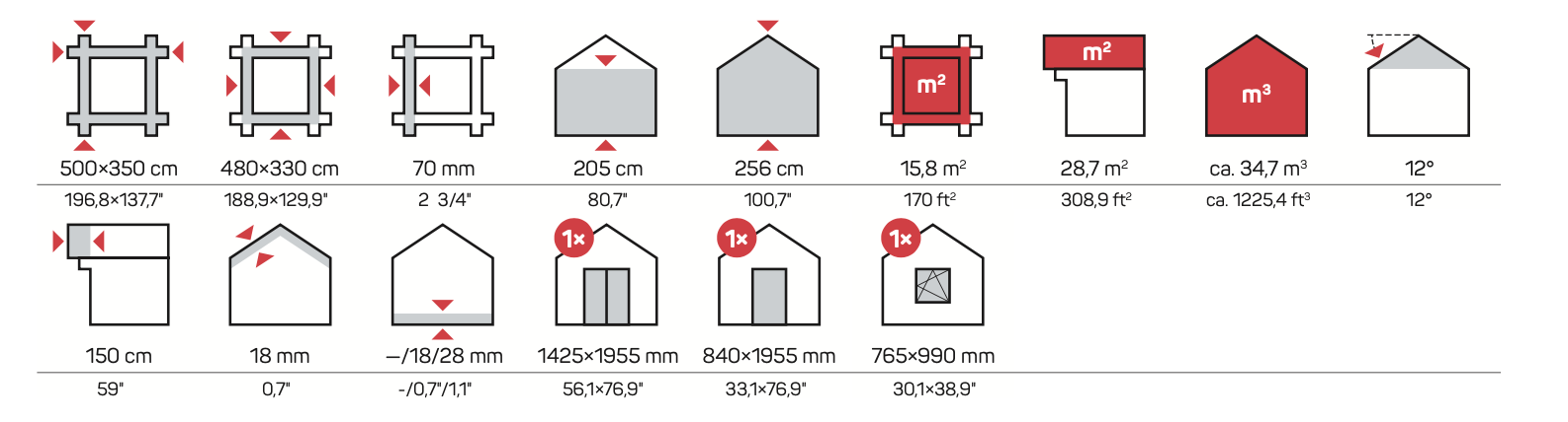PEDRO D Log Cabin | 5.0x3.5m