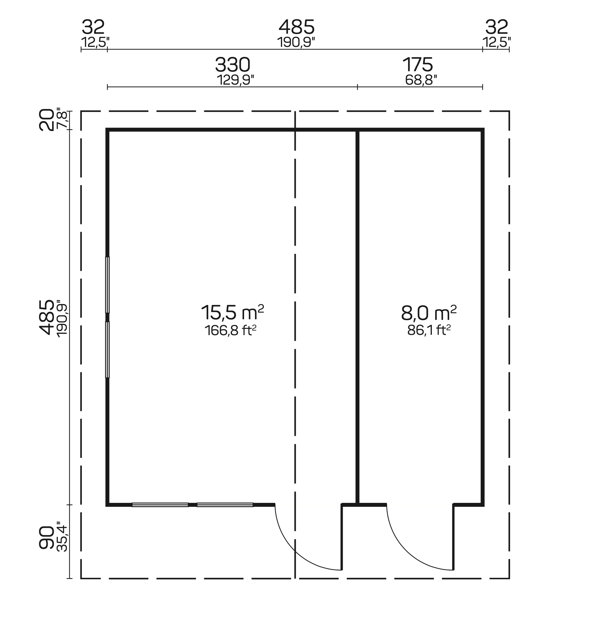 PEDRO E Log Cabin | 5.0x5.0m