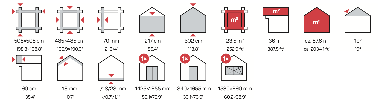 PEDRO F Log Cabin | 5.0x5.0m