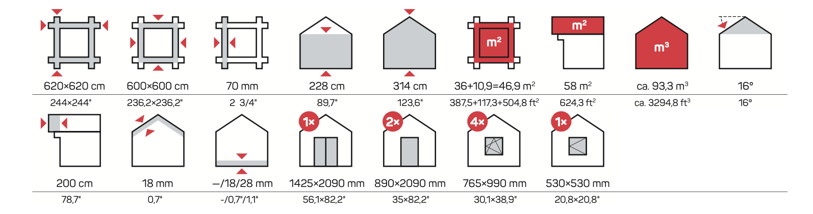 PETRA Log Cabin | 6.2x6.2m