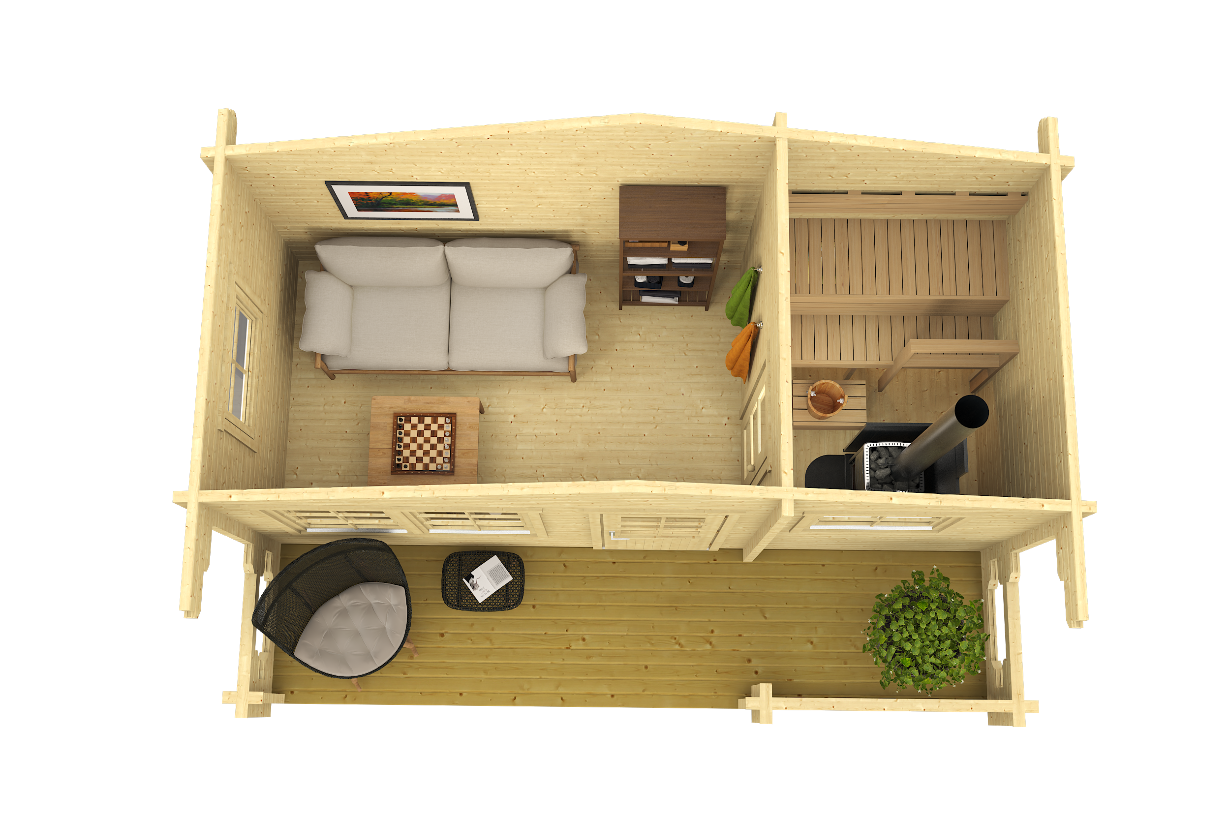 PIHA-TUURI 15 Sauna Log Cabin | 4.7x2.4m