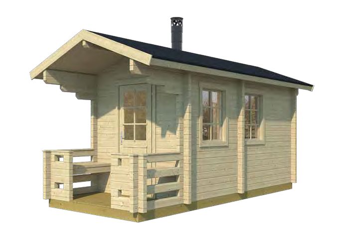 PIHA-TUURI 102.4x5.0m Sauna Log Cabin