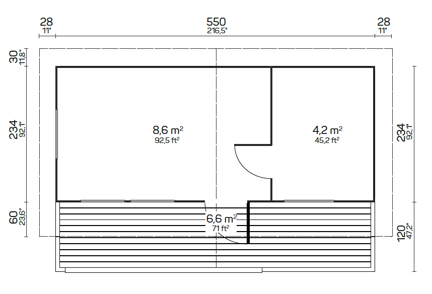 PIHA-TUURI 19 Sauna Log Cabin | 5.7x2.6m