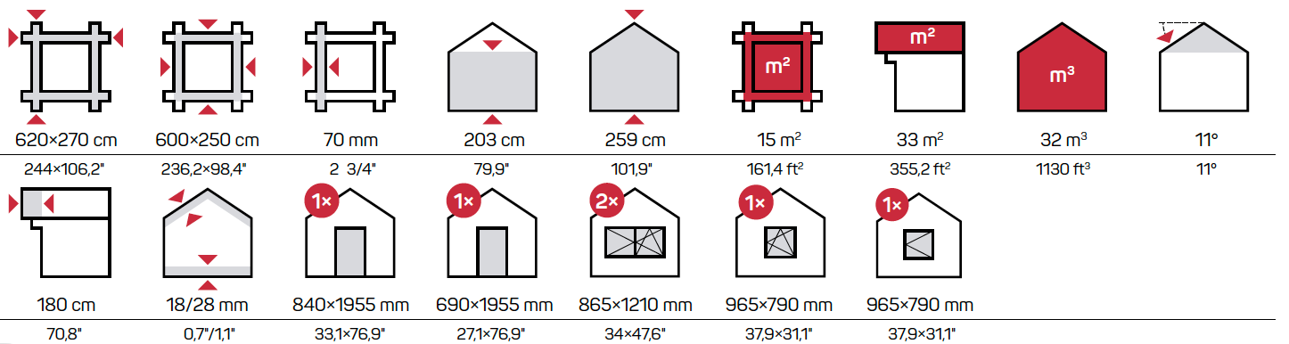 PIHA-TUURI 25 Sauna Log Cabin | 6.2x2.7m