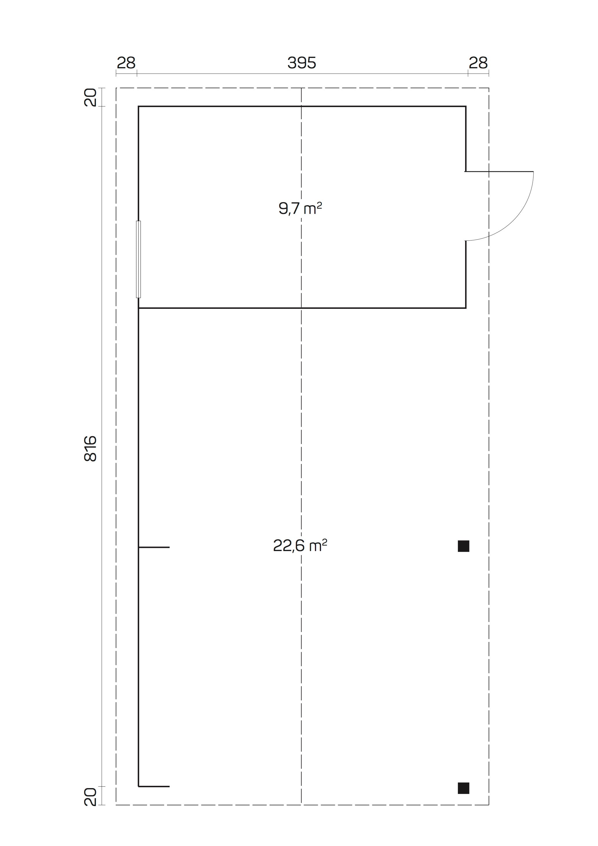 GARAGE RAUMA 6.0x5.3m Log Cabin Plan
