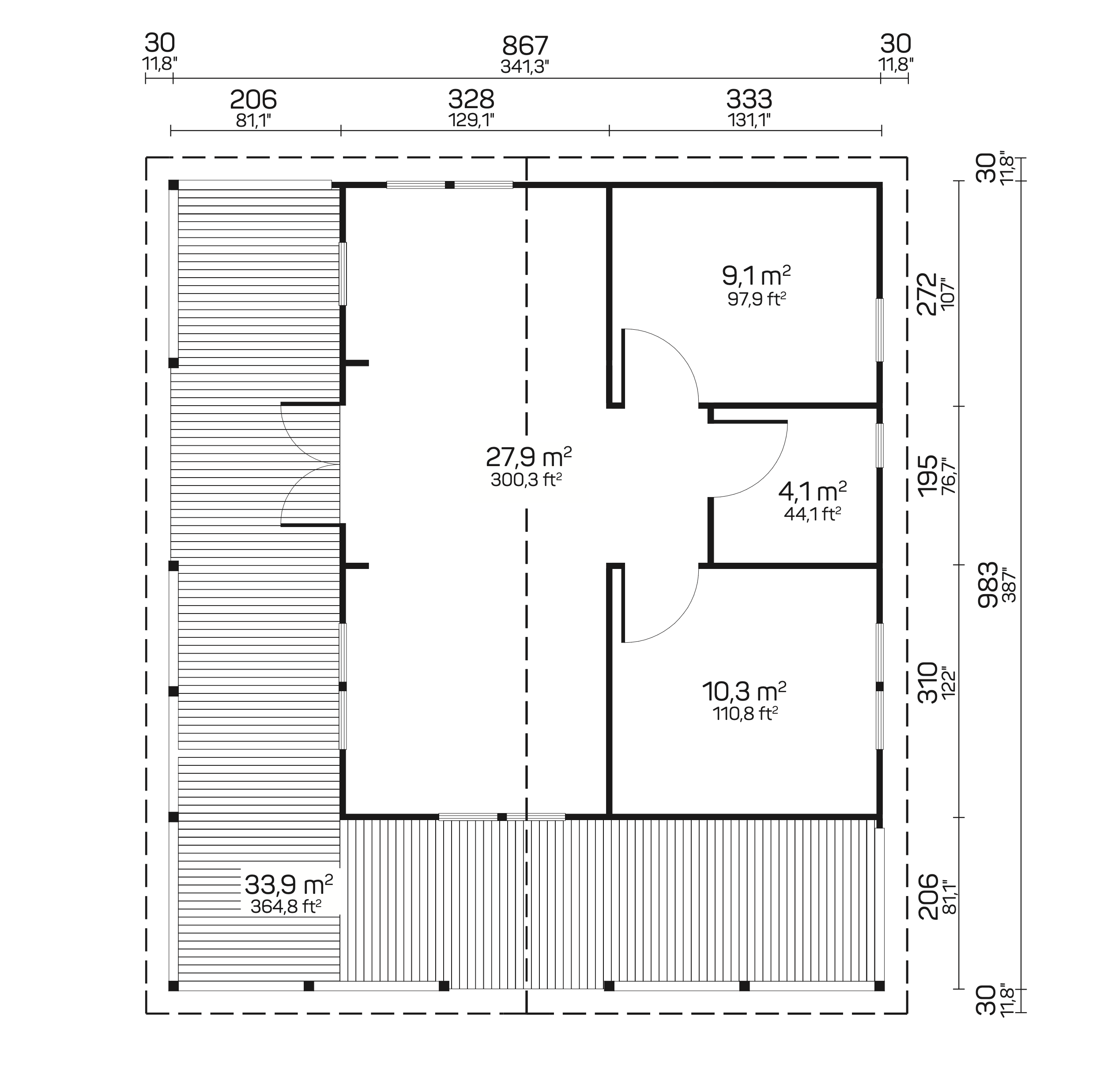 RIOPAS Log Cabin | 10.0x8.9m