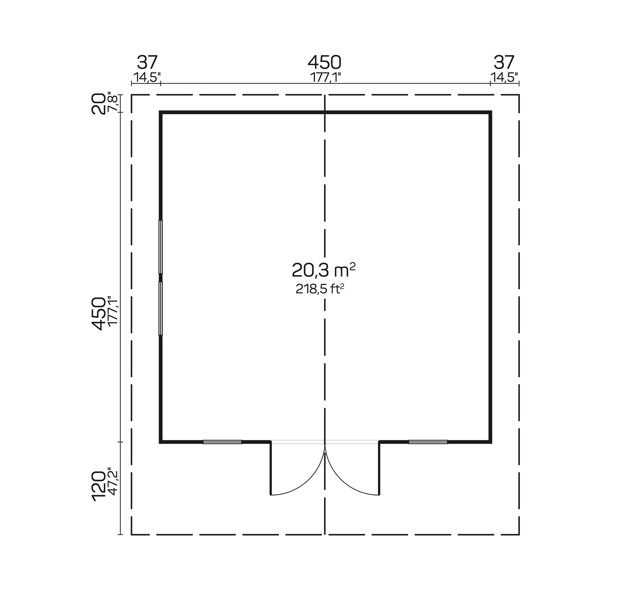 SAUERLAND B Log Cabin | 4.7x4.7m