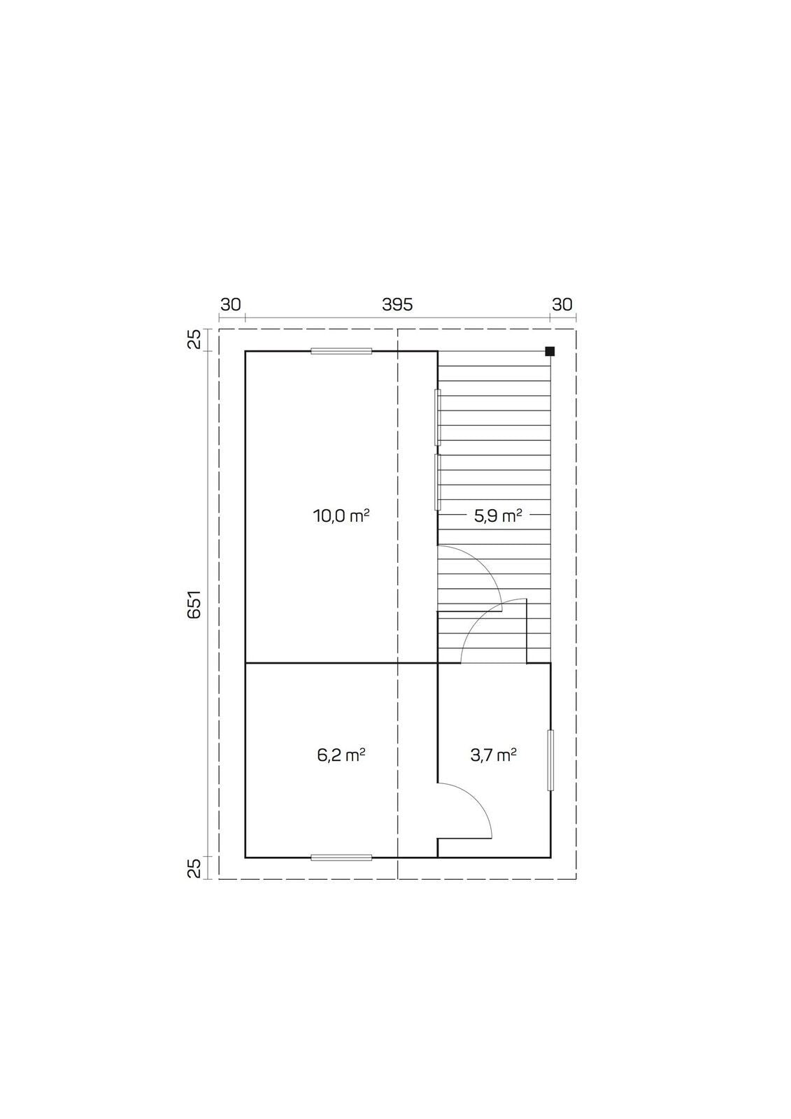 RISTO 4.2x6.7m Sauna Log Cabin Plan