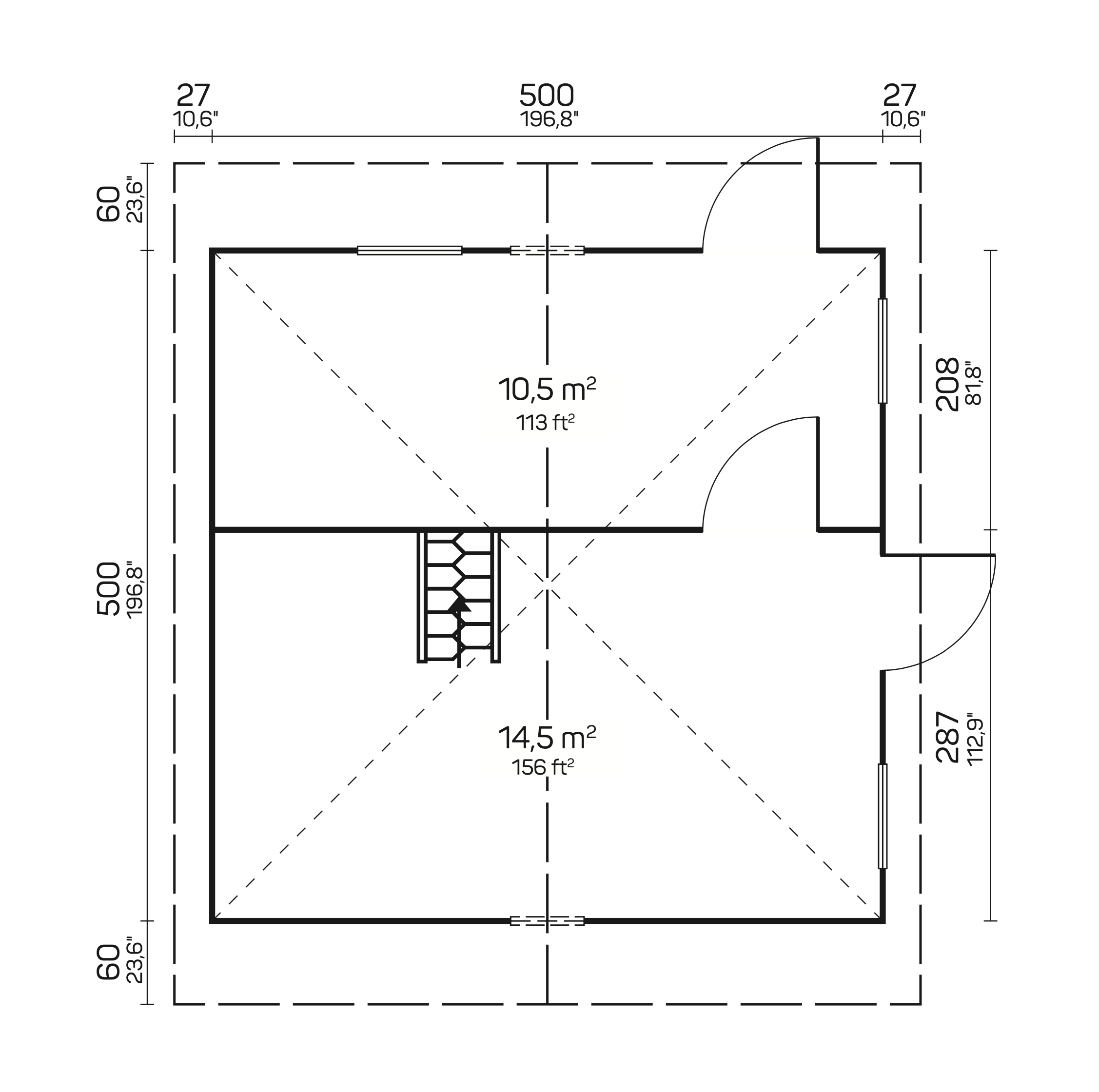 ANDORRA Log Cabin | 5.2x5.2m