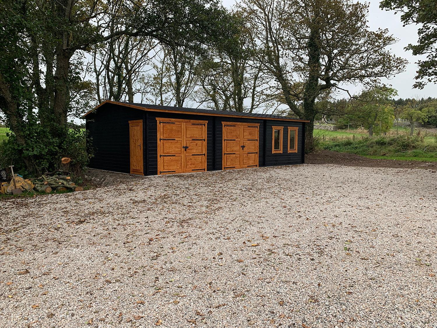 TBS128 Double Garage Office | 10x6m - Timber Building Specialists
