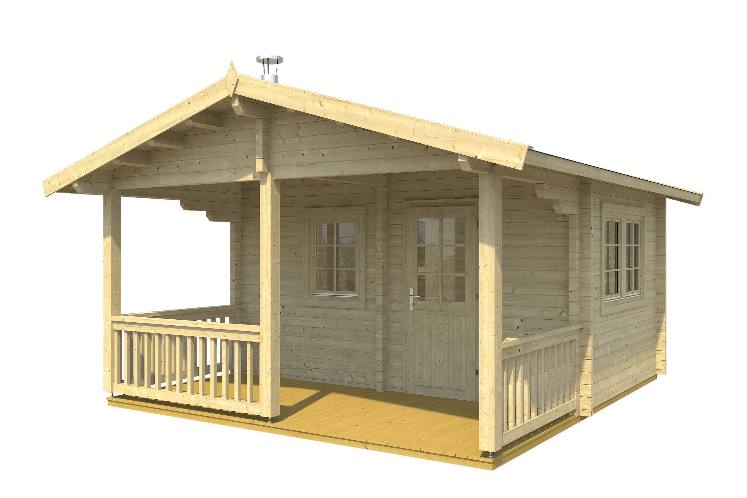 TERVO 4.4x4.9m Sauna Log Cabin