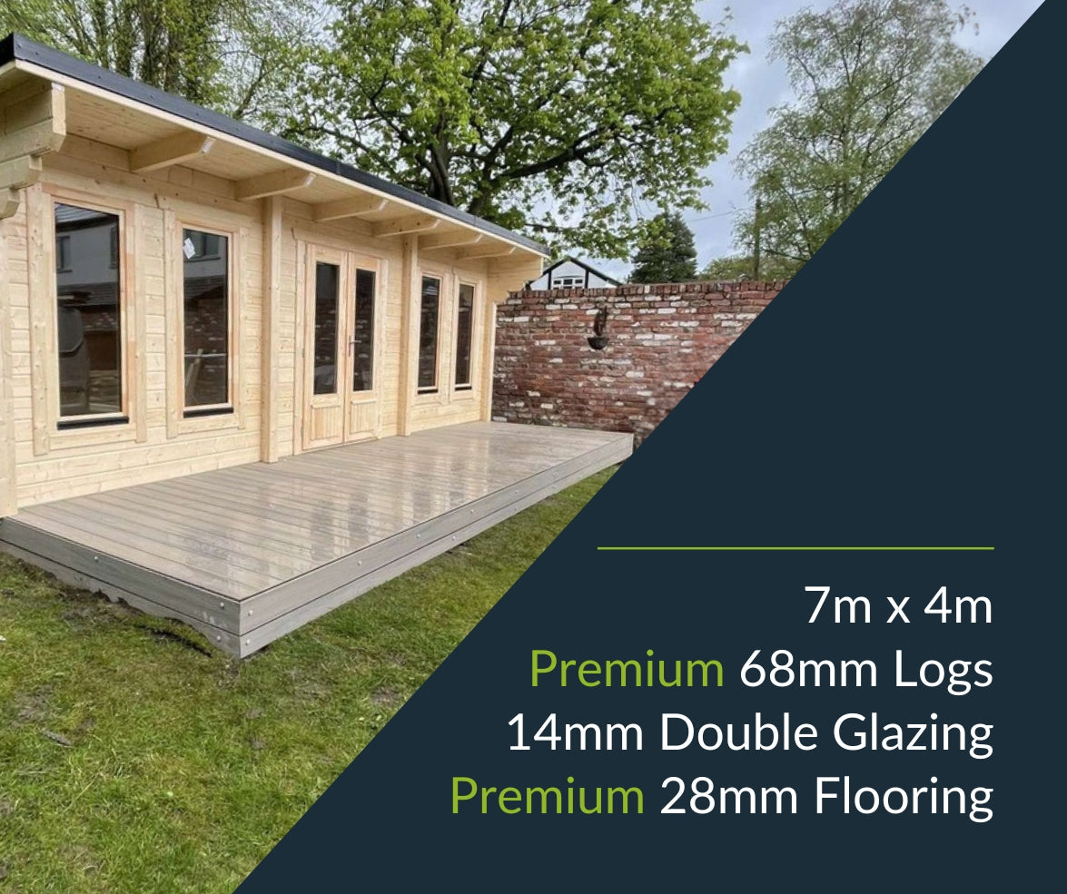TBS167 7x4m Log Cabin