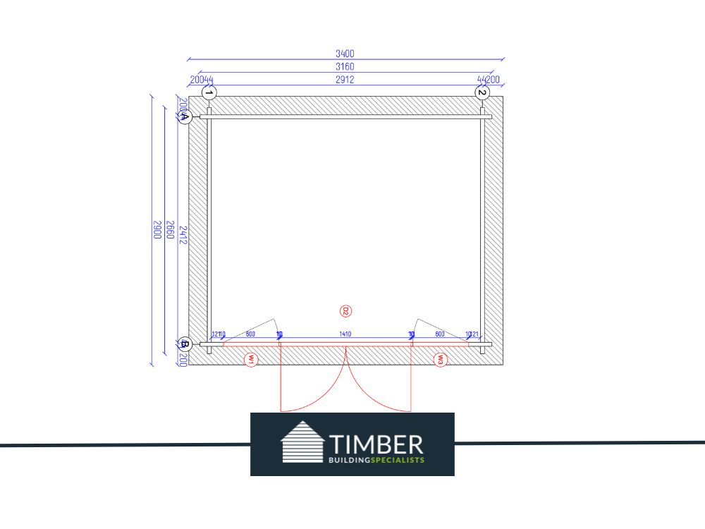 TBS110 Log Cabin | 3.2x2.7m