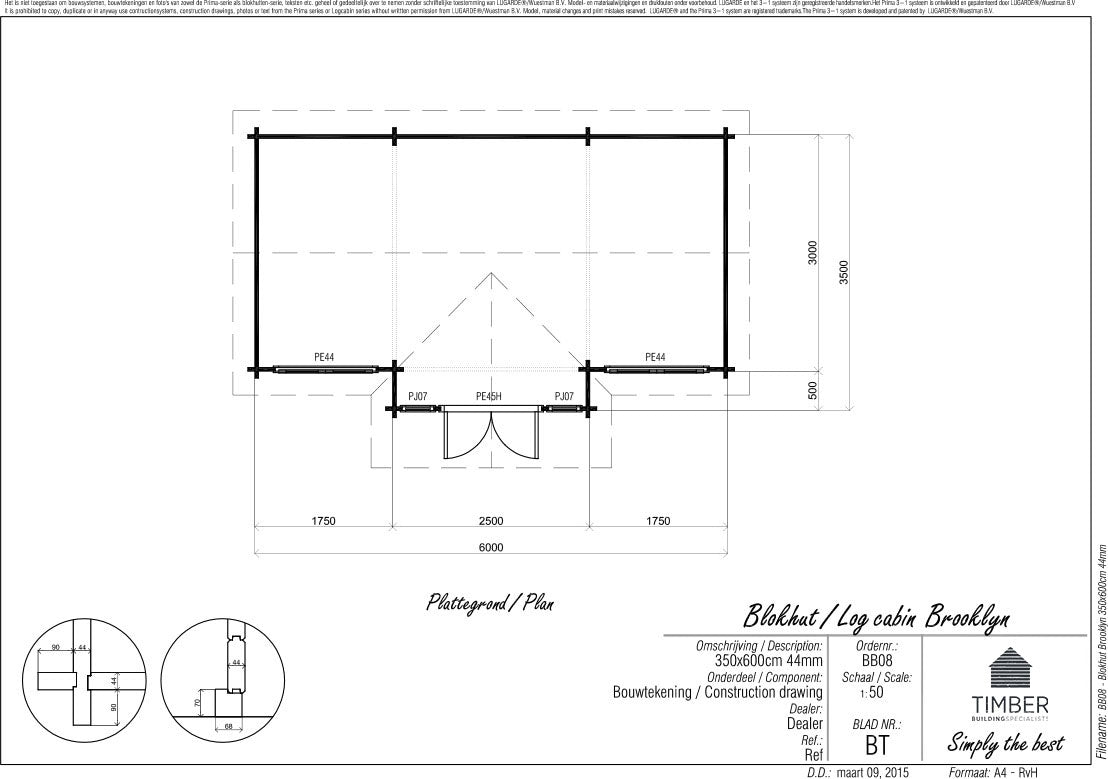 Brooklyn Log Cabin | 6.0x3.5m