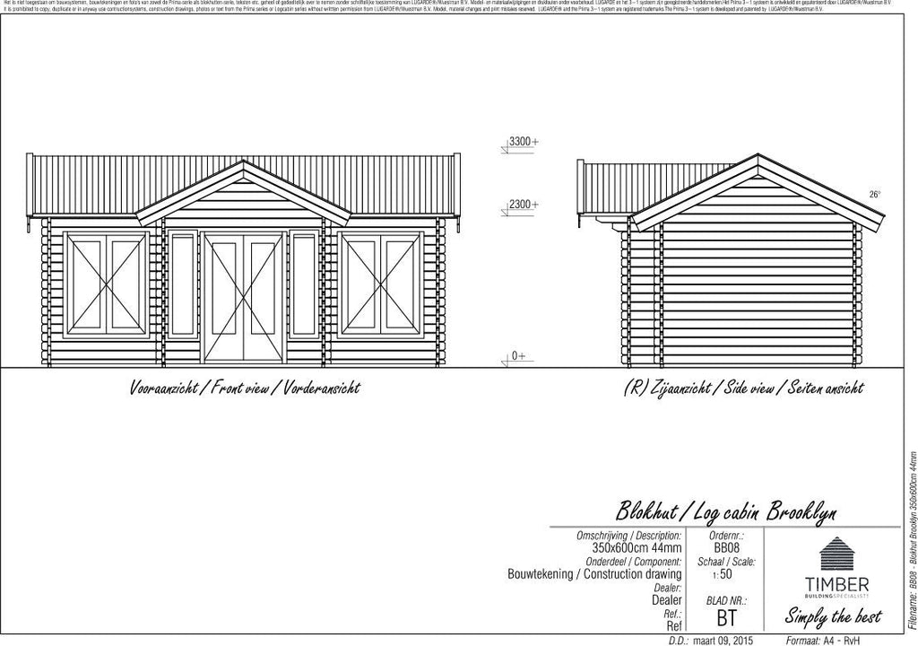 Brooklyn Log Cabin | 6.0x3.5m