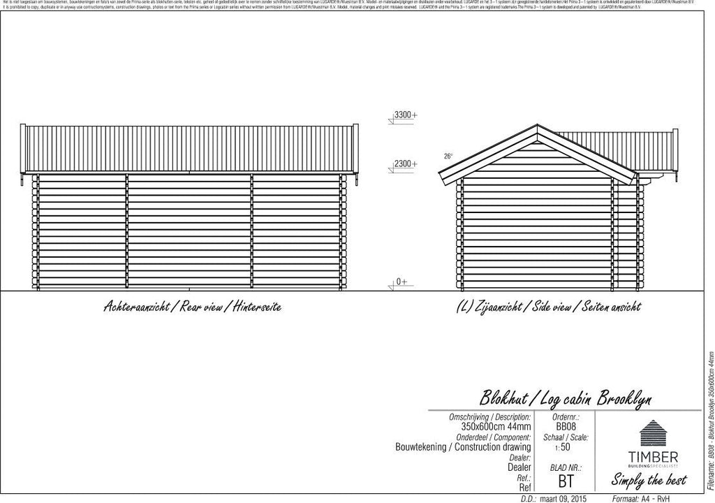 Brooklyn Log Cabin | 6.0x3.5m
