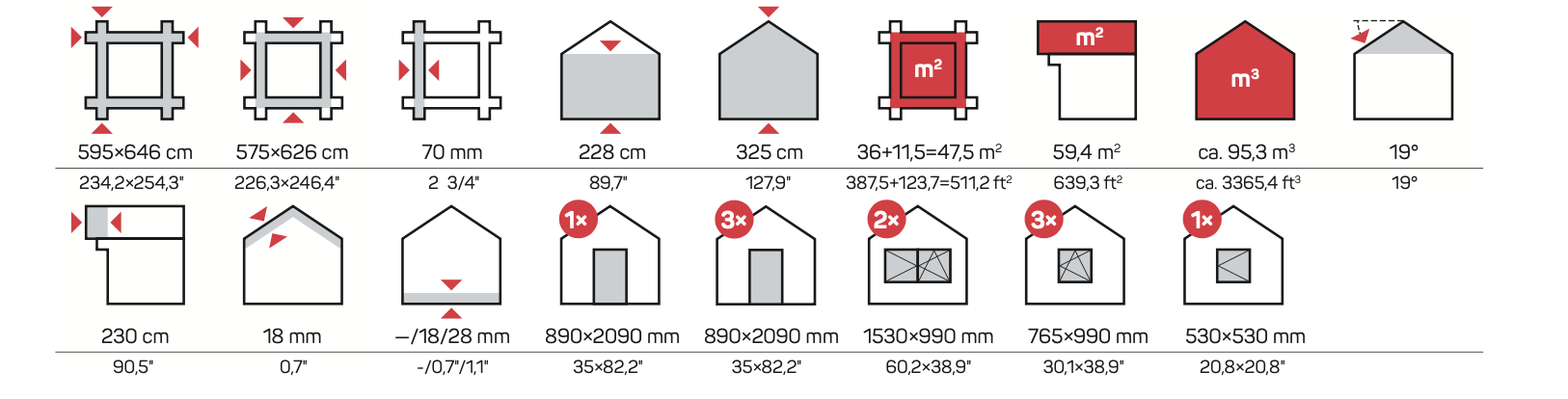 TOLEDO A Log Cabin | 6.0x5.2m