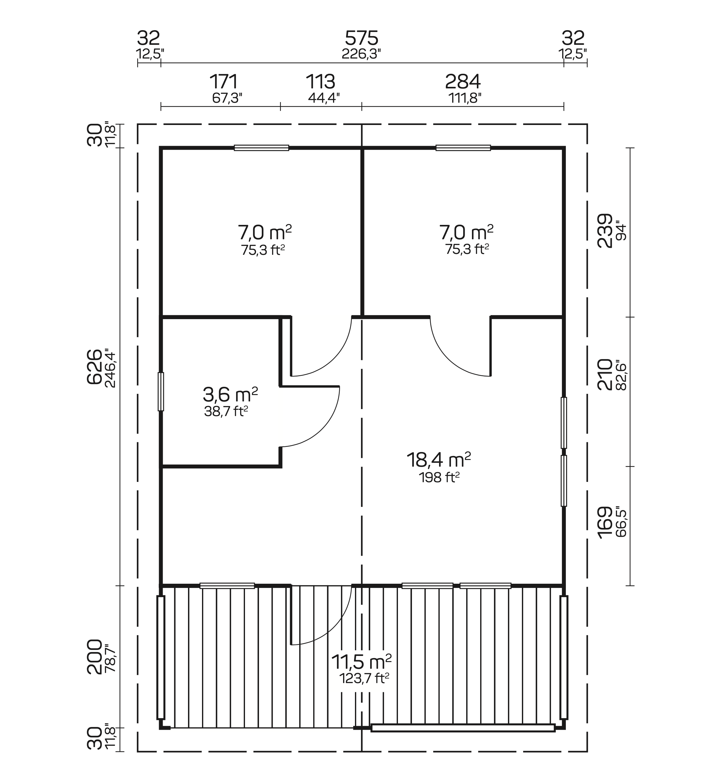 TOLEDO A Log Cabin | 6.0x5.2m