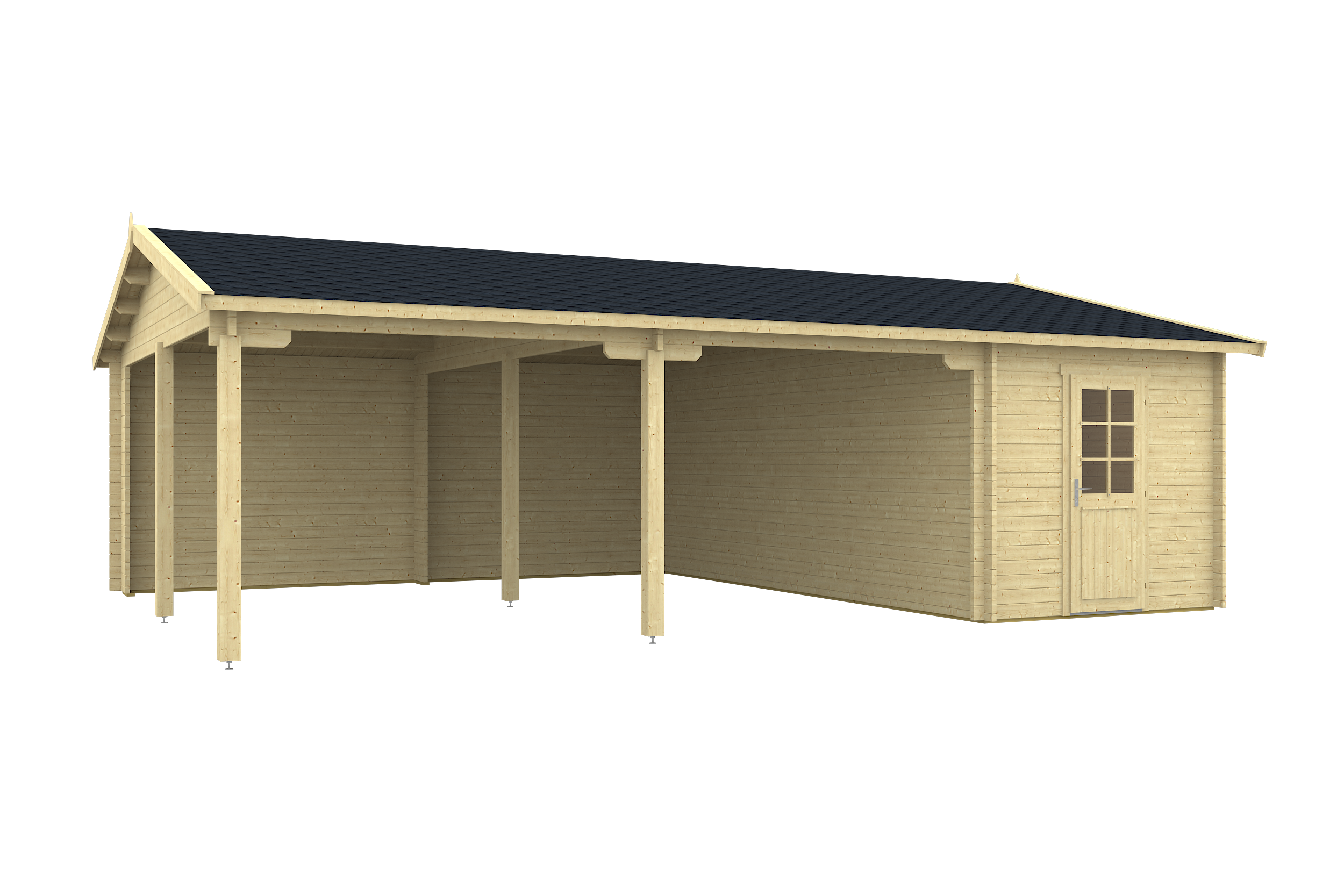 GARAGE VAASA 8.4x6.0m Log Cabin Garage