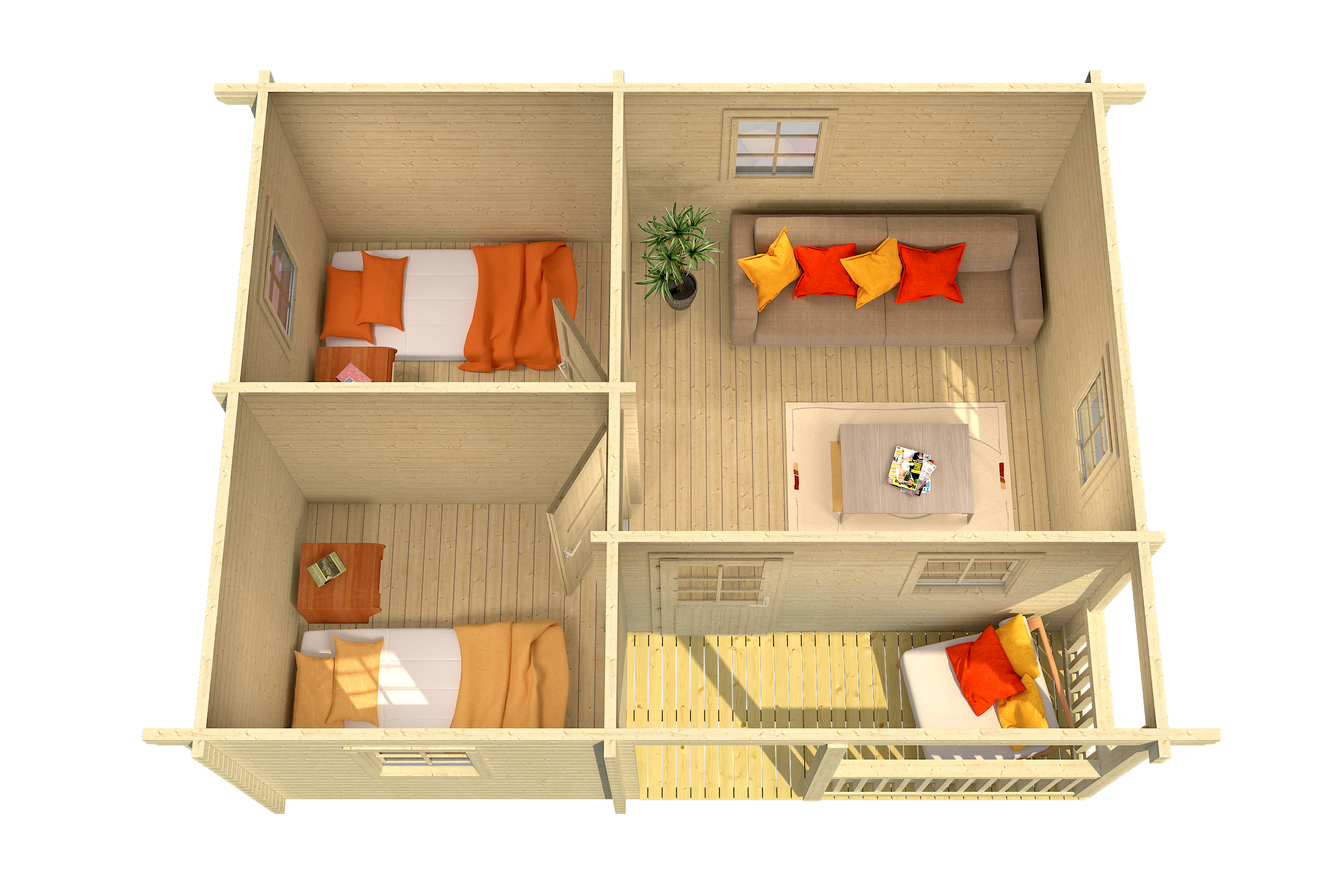 VERONA Log Cabin | 6.0x4.7m