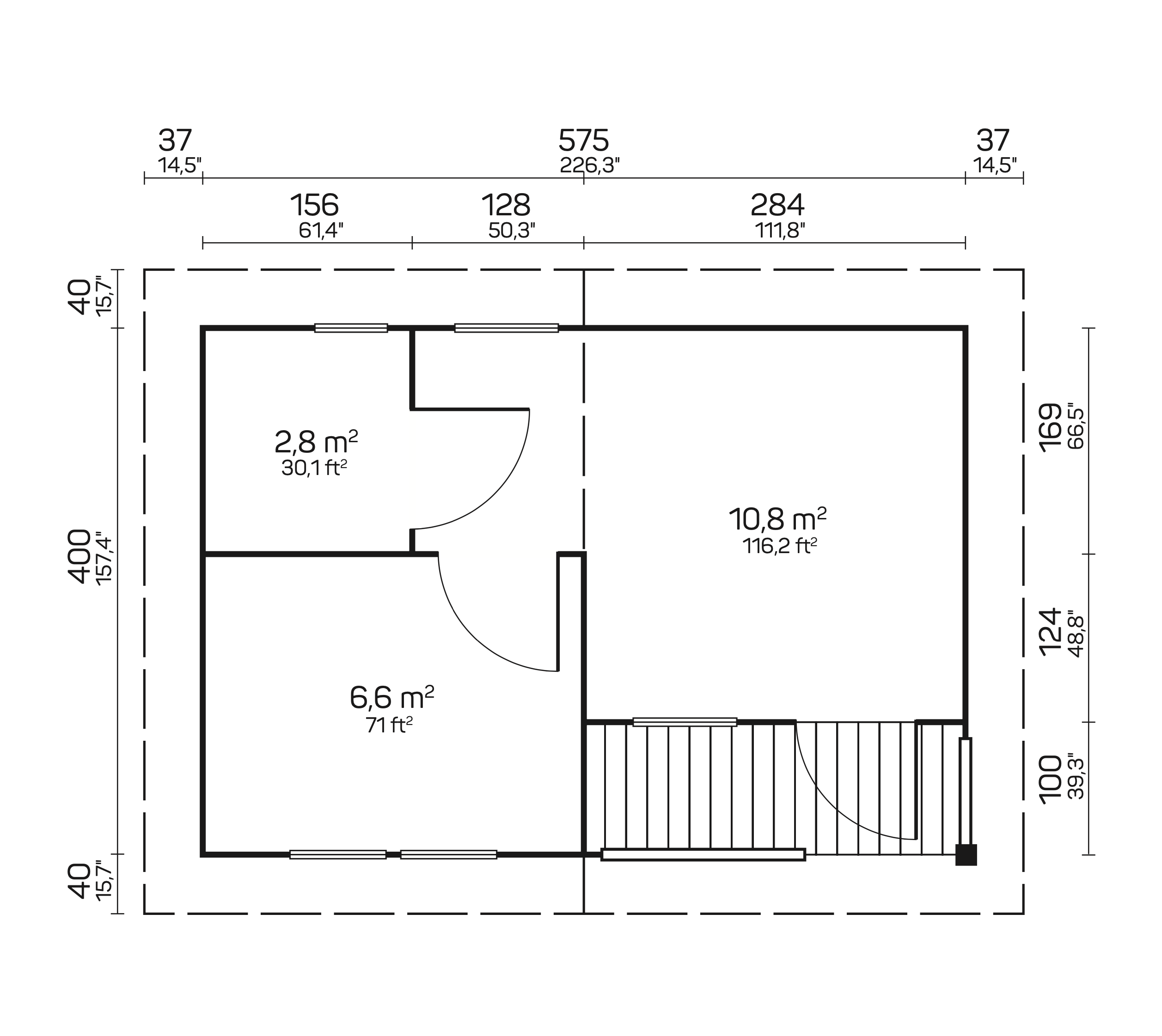 SALAMANCA Log Cabin | 6.0x4.2m